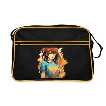 Anime Girl - Sac Retro - noir/or - Devant