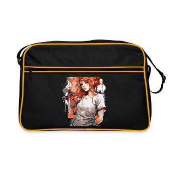 Anime Girl - Sac Retro - noir/or - Devant