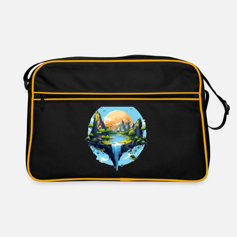 Paysage - Sac Retro - noir/or