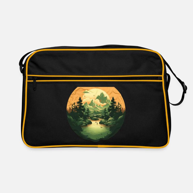 Landschaft Retro Tasche