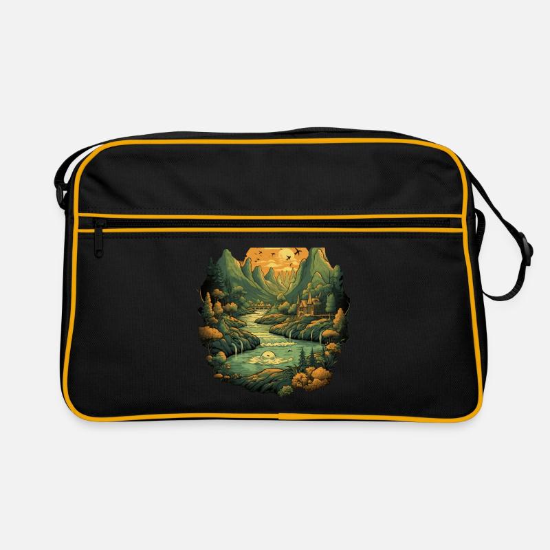 Landschaft Retro Tasche