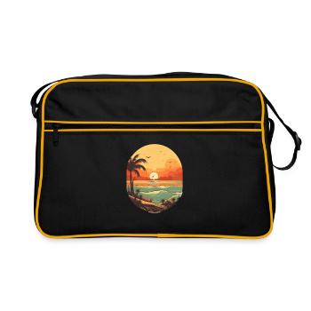 Strand - Retro Tasche - Schwarz/Gold - Vorne