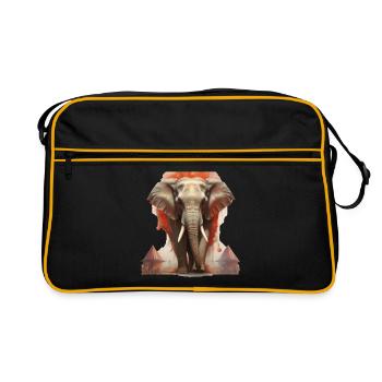 Elephant - Retro Bag - black/gold - Front