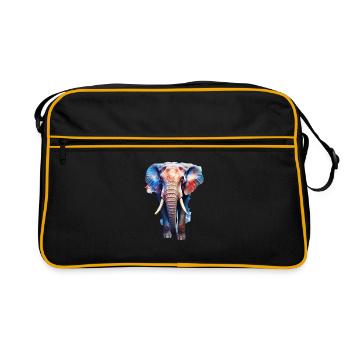 Elephant - Retro Bag - black/gold - Front