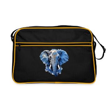 Elefant - Retro Tasche - Schwarz/Gold - Vorne