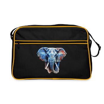 Elephant - Retro Bag - black/gold - Front