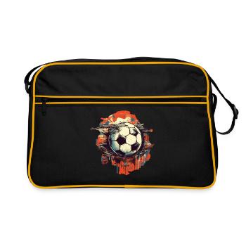 Ballon de football - Sac Retro - noir/or - Devant