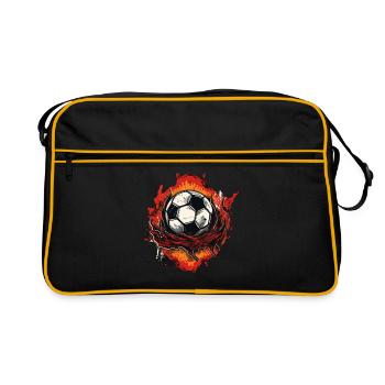 Ballon de football - Sac Retro - noir/or - Devant