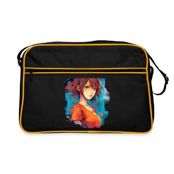 Anime Girl - Sac Retro - noir/or - Devant
