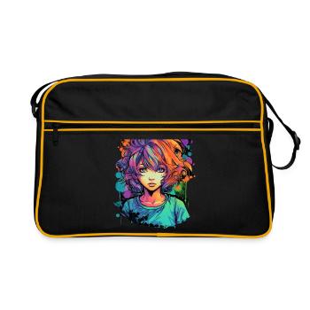 Anime Girl - Sac Retro - noir/or - Devant