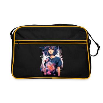 Anime Girl - Sac Retro - noir/or - Devant