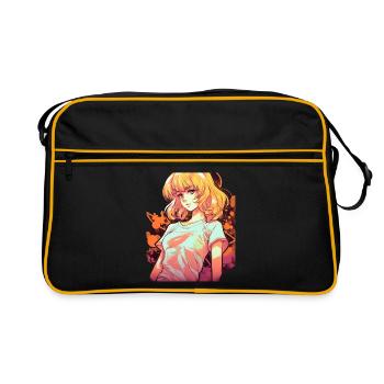 Anime Girl - Sac Retro - noir/or - Devant