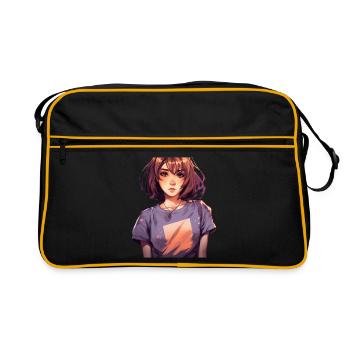 Anime Girl - Sac Retro - noir/or - Devant