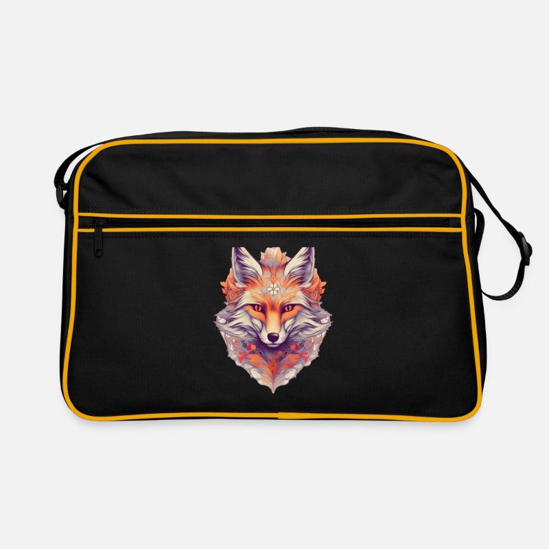 Fuchs - Retro Tasche - Schwarz/Gold