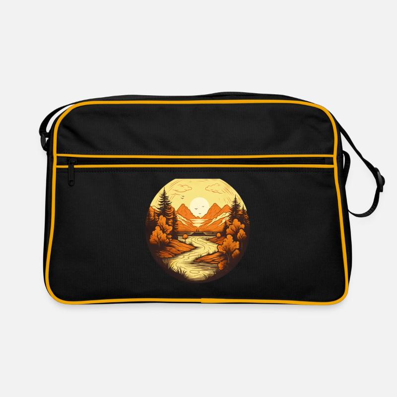 Autumnal landscape Retro Bag