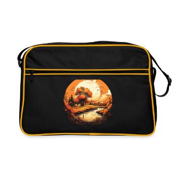 Autumnal landscape - Retro Bag - black/gold - Front