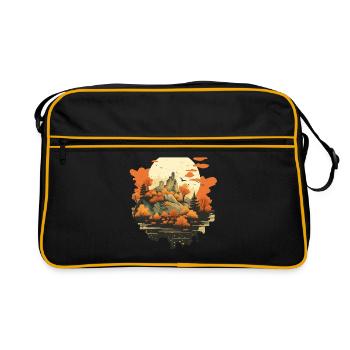 Autumnal landscape - Retro Bag - black/gold - Front