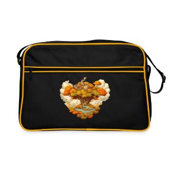 Autumnal landscape - Retro Bag - black/gold - Front