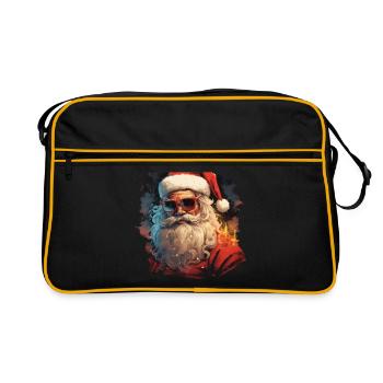 Père Noël - Sac Retro - noir/or - Devant
