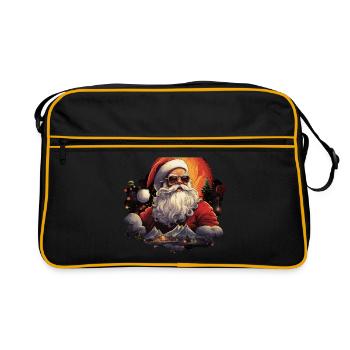 Père Noël - Sac Retro - noir/or - Devant