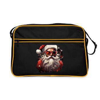 Père Noël - Sac Retro - noir/or - Devant