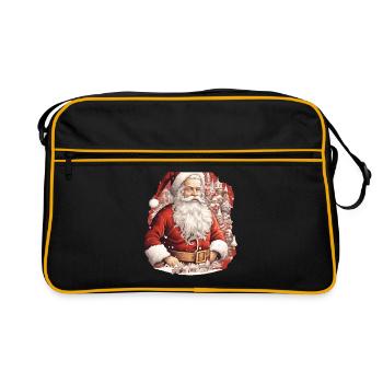 Père Noël - Sac Retro - noir/or - Devant