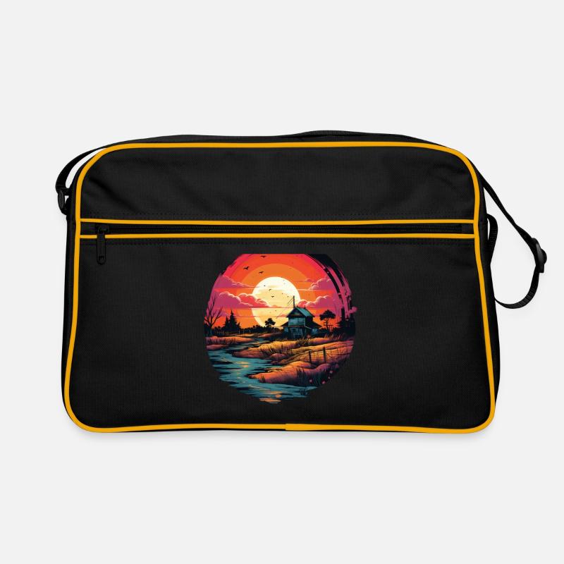 Landschaft Retro Tasche