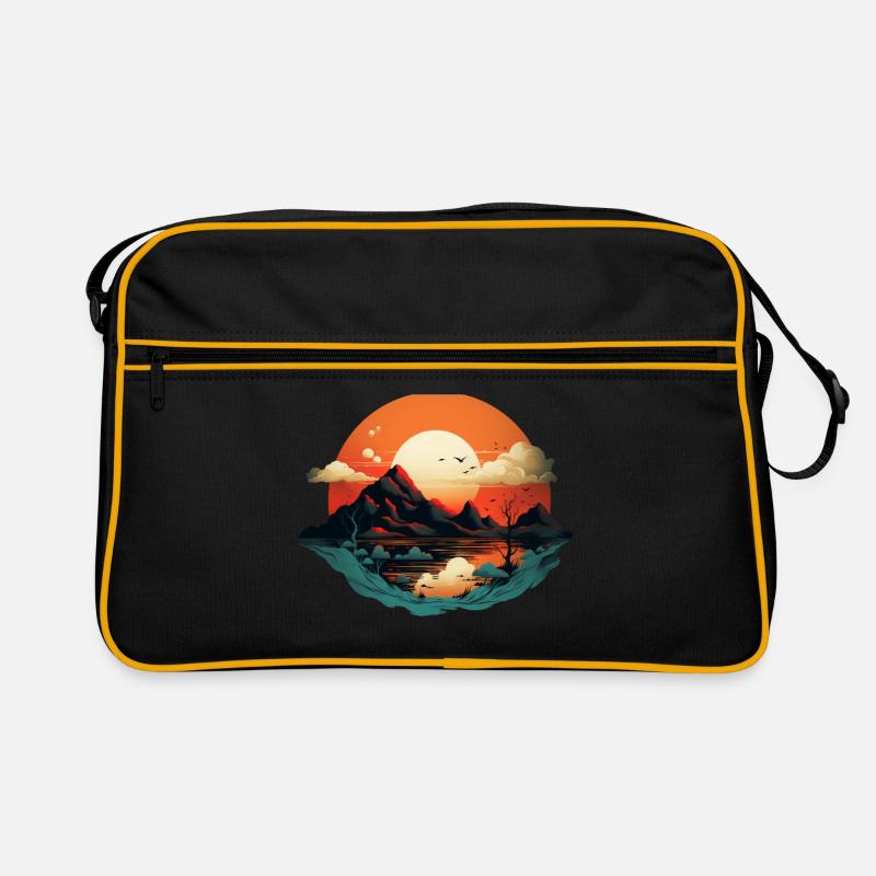 Landschaft Retro Tasche