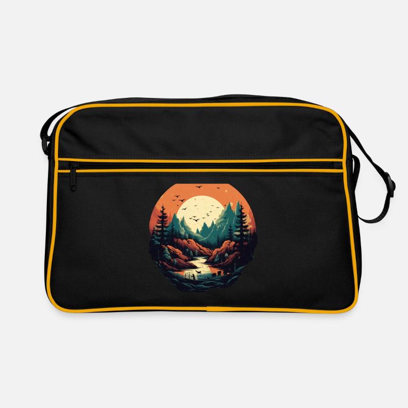 Landschaft Retro Tasche