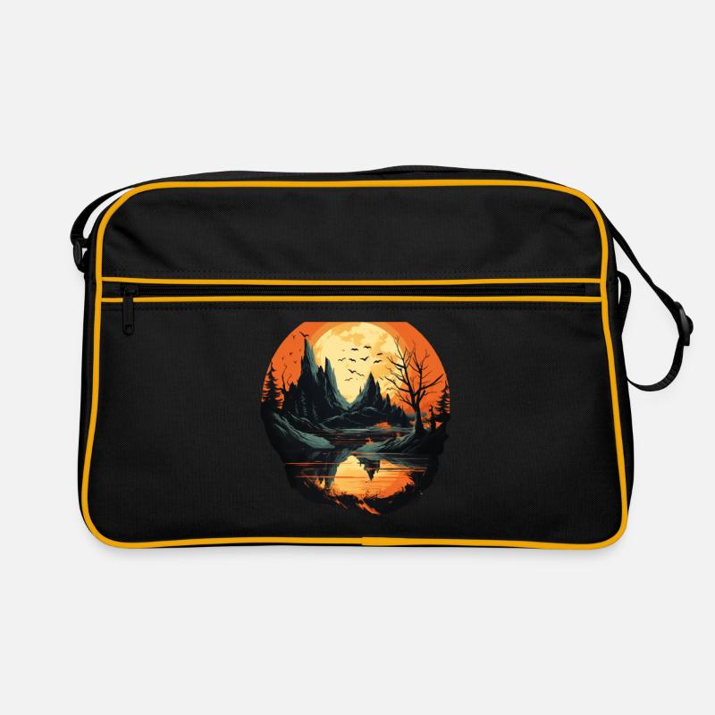 Landschaft Retro Tasche