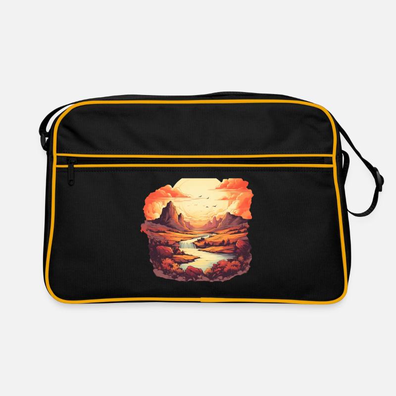 Landschaft Retro Tasche
