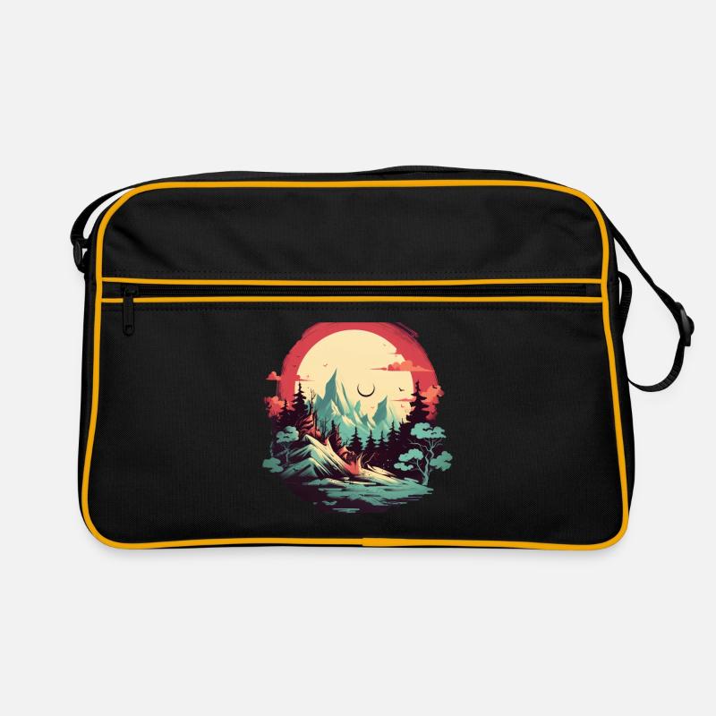 Landschaft Retro Tasche