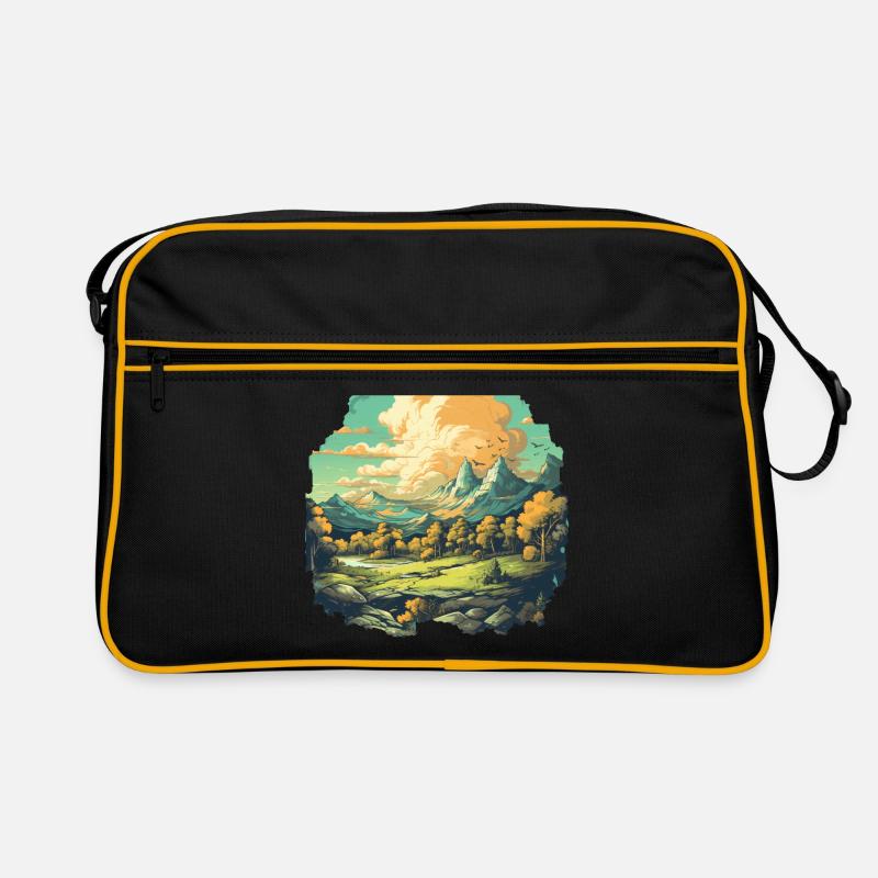 Landschaft Retro Tasche