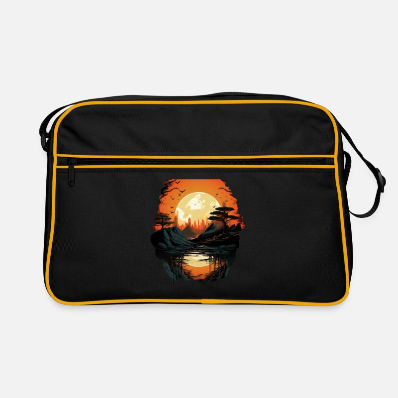 Landschaft Retro Tasche