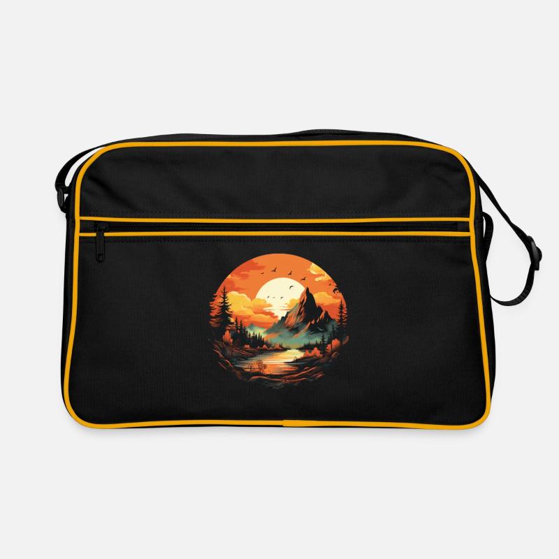 Landschaft Retro Tasche