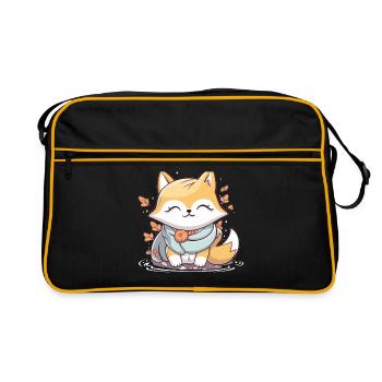 Renard - Style Kawaii - Sac Retro - noir/or - Devant