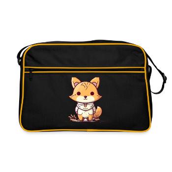 Renard - Style Kawaii - Sac Retro - noir/or - Devant