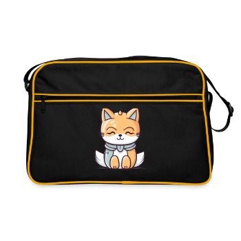 Renard - Style Kawaii - Sac Retro - noir/or - Devant