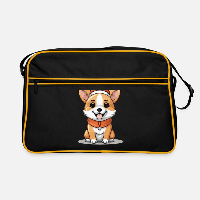 Design de Noël de chien - Style Kawaii Sac Retro