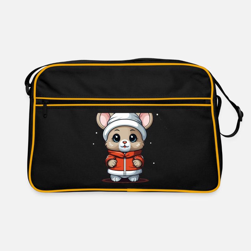 Maus Weihnachts Design - Kawaii Style Retro Tasche