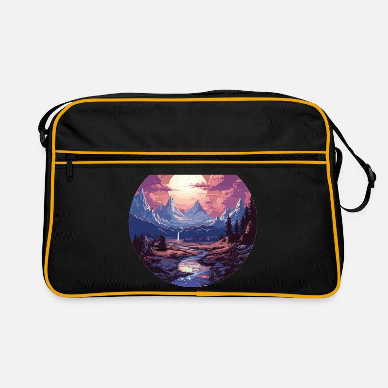 Landschaft - Illustration Retro Tasche