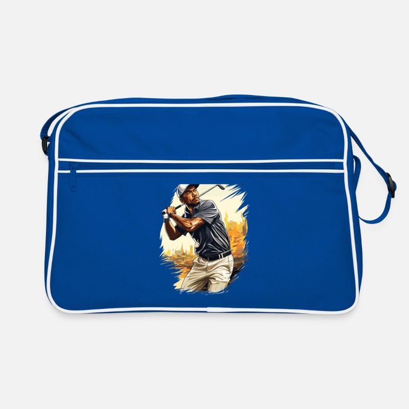 Joueur de golf - Illustration Sac Retro
