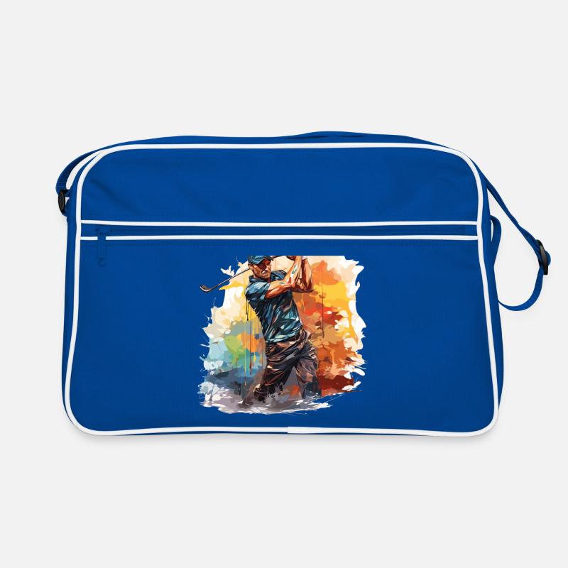 Golf Player - Illustration Retro Bag