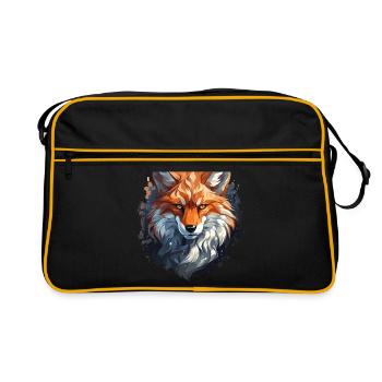 Renard - illustration - Sac Retro - noir/or - Devant