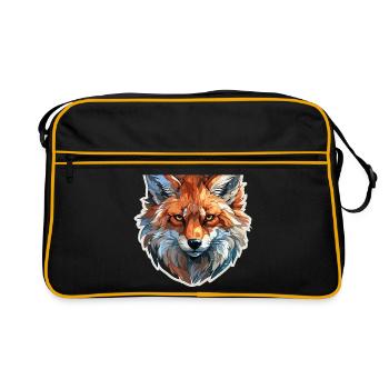 Renard - illustration - Sac Retro - noir/or - Devant