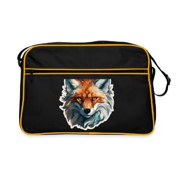 Renard - illustration - Sac Retro - noir/or - Devant