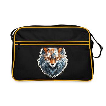 Renard - illustration - Sac Retro - noir/or - Devant
