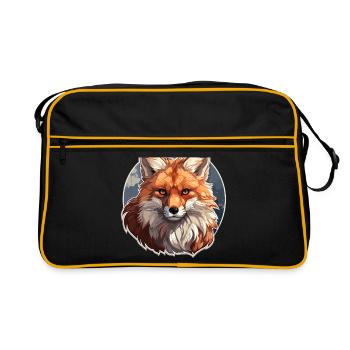 Renard - illustration - Sac Retro - noir/or - Devant