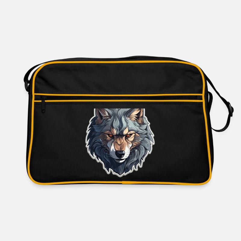 Wolf - Illustration Retro Tasche