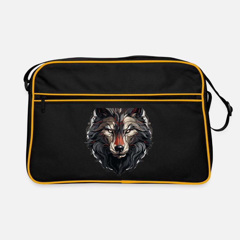 Wolf - Illustration Retro Tasche